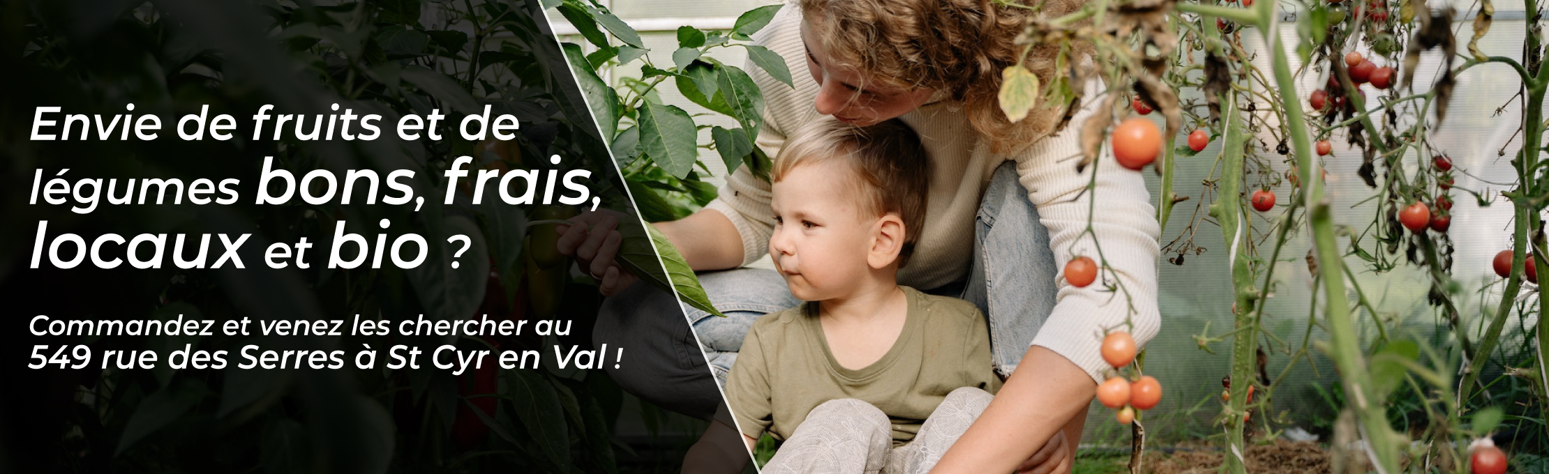 Envie de fruits et légumes bons, frais, locaux et bio ? Venez les chercher à Serres Bio Val !